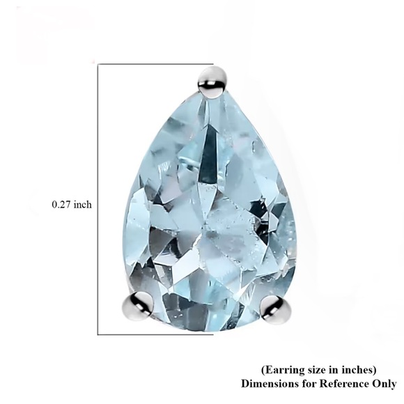 NWT Sky Blue Topaz Earrings - Picture 7 of 7